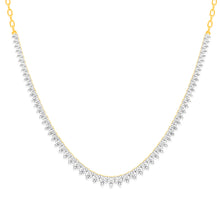 Load image into Gallery viewer, Luminesce Lab Grown 10ct Yellow Gold Tennis Necklace in 7 Carat Diamond