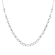 Load image into Gallery viewer, Luminesce Lab Grown 10ct White Gold Tennis Necklace in 7 Carat Diamond