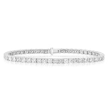 Load image into Gallery viewer, Luminesce Lab Grown 10ct White Gold Tennis Bracelet in 7 Carat Diamond