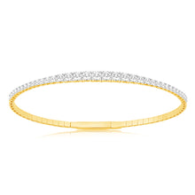 Load image into Gallery viewer, Luminesce Lab Grown 10ct Yellow Gold Bangle in 1.55 Carat Diamond