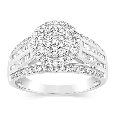 Luminesce Lab Grown 10ct White Gold Ring in 1 Carat Diamond