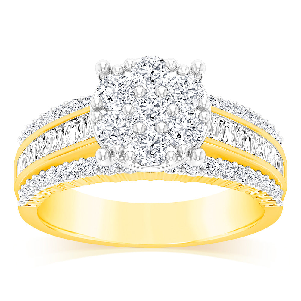 Luminesce Lab Grown 10ct Yellow Gold Ring in 1.25 Carat Diamond