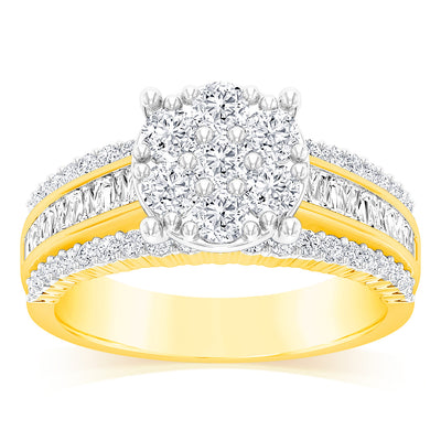 Luminesce Lab Grown 10ct Yellow Gold Ring in 1.25 Carat Diamond