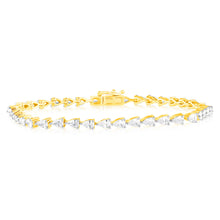 Load image into Gallery viewer, Luminesce Lab Grown 10ct Yellow Gold Fancy Bracelet in 3.2 Carat Diamond