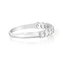 Load image into Gallery viewer, Luminesce Lab Grown 10ct White Gold Eternity Oval Cut Shaped Ring in 1 Carat Diamond