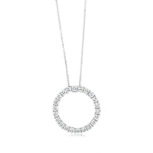 Load image into Gallery viewer, Luminesce Lab Grown Circle Pendant in 1 Carat Diamond with Silver Slider Chain