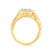 Load image into Gallery viewer, Luminesce Lab Grown 9ct Yellow Gold 0.70 Carat Diamond Heart Shaped Bridal Set