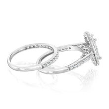 Load image into Gallery viewer, Luminesce Lab Grown 9ct White Gold 1.2 Carat Diamond Round Shaped Bridal Set