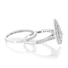 Load image into Gallery viewer, Luminesce Lab Grown 9ct White Gold 1.2 Carat Pear Shaped Bridal Set