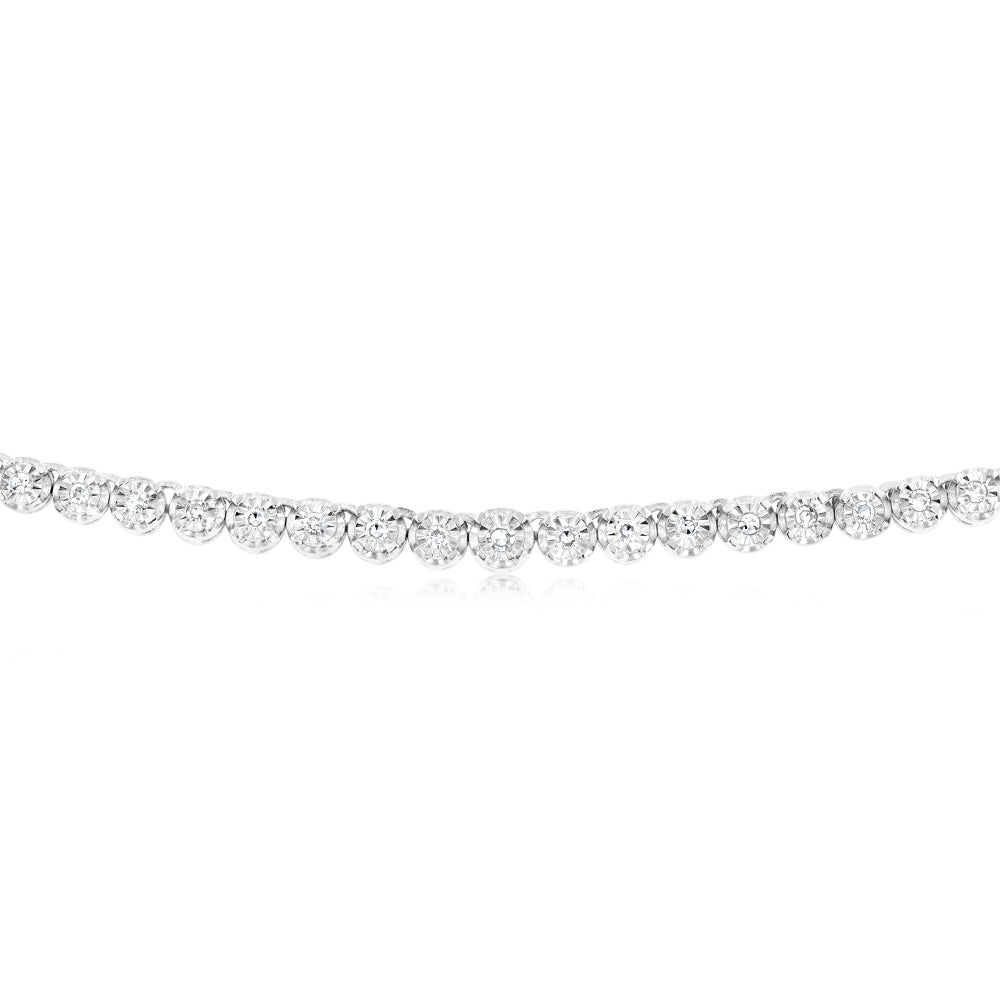 Luminesce Lab Grown Sterling Silver Necklace in 1Carat Diamonds