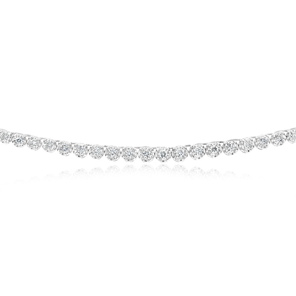 Luminesce Lab Grown Sterling Silver Necklace in 1/2 Carat Diamonds