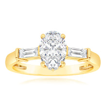 Load image into Gallery viewer, Luminesce Lab Grown 9ct Yellow Gold 1.20 Carat Diamond Solitaire Fancy Ring