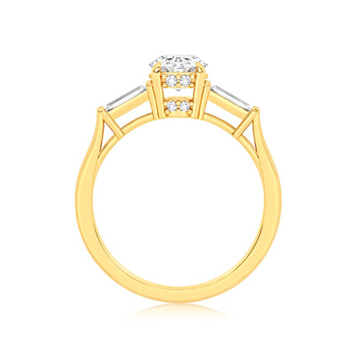 Luminesce Lab Grown 9ct Yellow Gold 1.20 Carat Diamond Solitaire Fancy Ring