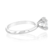 Load image into Gallery viewer, Luminesce Lab Grown 14ct White Gold 1 Carat Certified Oval Solitaire Engagement Ring