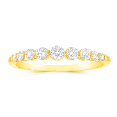 Luminesce Lab Grown 9ct Yellow Gold 1/2 Carat Diamond Eternity Ring