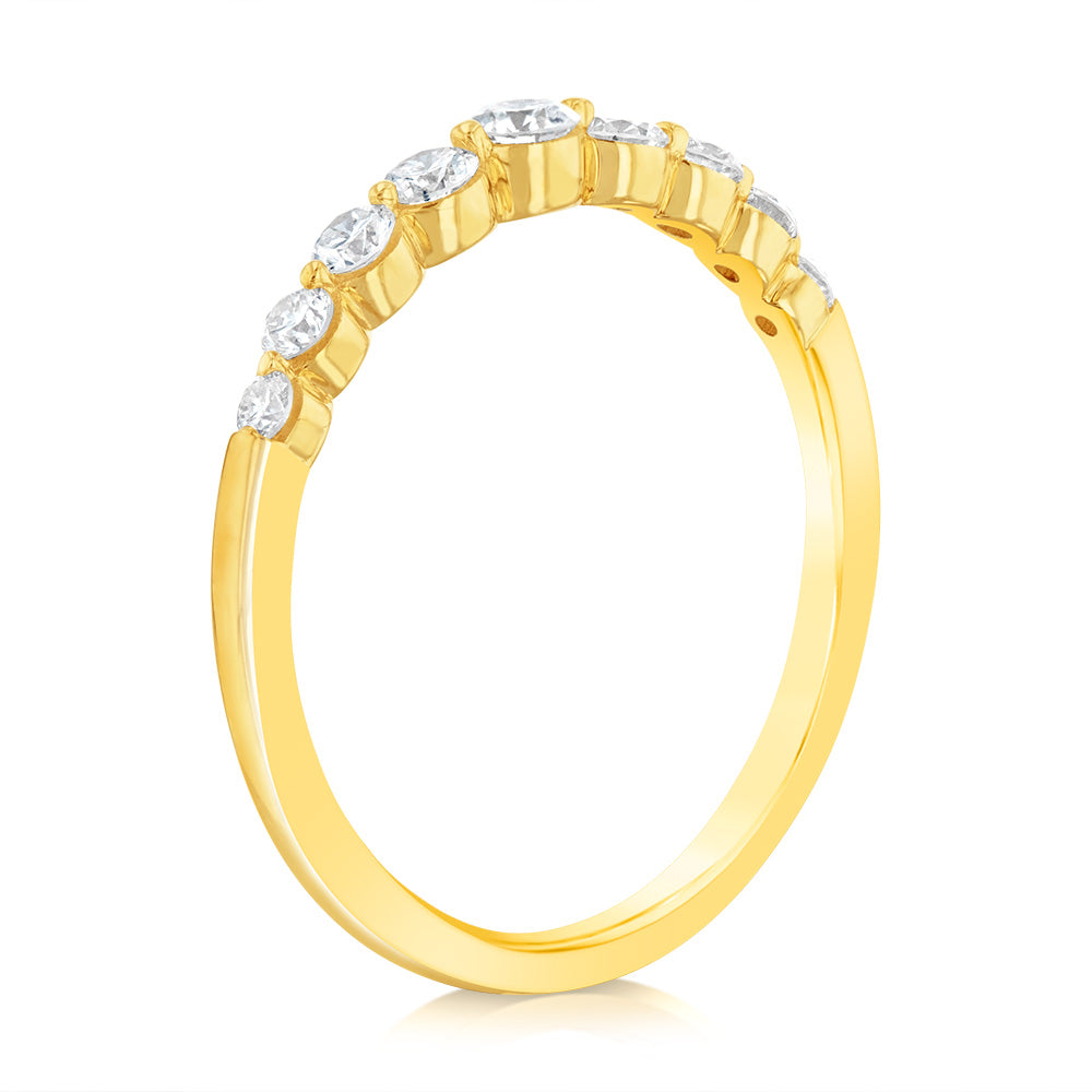 Luminesce Lab Grown 14ct Yellow Gold 1/2 Carat Diamond Eternity Ring