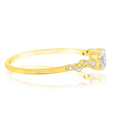 Luminesce Lab Grown 9ct Yellow Gold 1/3 Carat Diamond Solitaire Fancy Ring