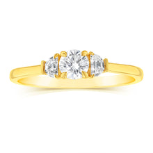 Load image into Gallery viewer, Luminesce Lab Grown 9ct Yellow Gold 0.60 Carat Diamond Solitaire Fancy Ring