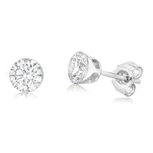 Load image into Gallery viewer, Luminesce Lab Grown 9ct White Gold 1 Carat Diamond Stud Earrings