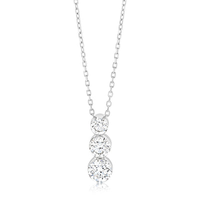 Luminesce Lab Grown 9ct White Gold 0.95 Carat Diamond Pendant