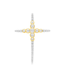 Load image into Gallery viewer, Luminesce Lab Grown Cross 1Carat Diamond Pendant in 14ct Yellow Gold