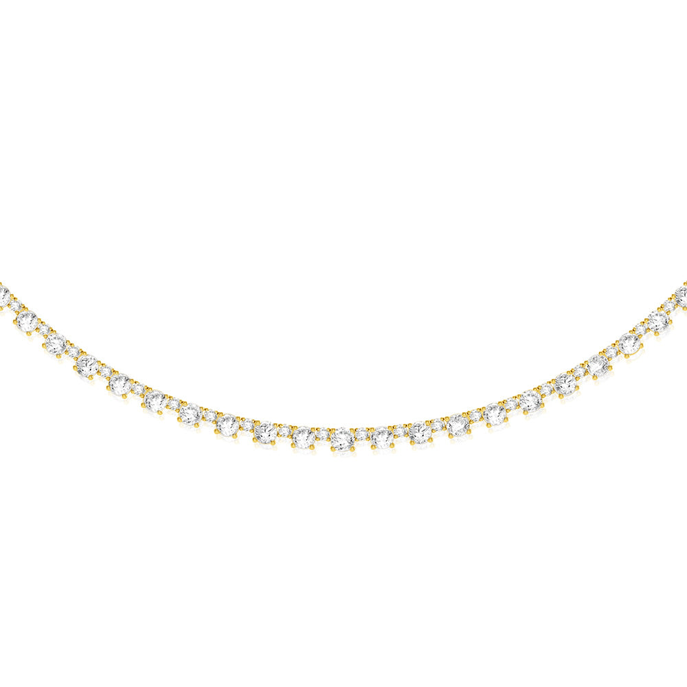 Luminesce Lab Grown 6 Carat Diamond Necklace in 10ct White Gold