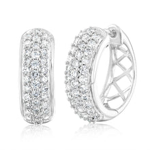 Load image into Gallery viewer, Luminesce Lab Grown Sterling Silver 1 Carat Diamond Hoop Earrings