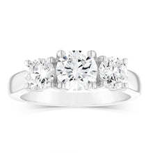 Load image into Gallery viewer, Luminesce Lab Grown Sterling Silver 2 Carat Diamond Trilogy Ring