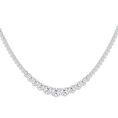 Luminesce Lab Grown 10ct White Gold Tennis Necklace with 8.80 Carats Diamond