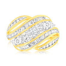 Load image into Gallery viewer, Luminesce Lab Grown 9ct Yellow Gold 0.75 Carat Dress Diamond Ring