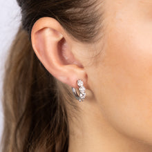 Load image into Gallery viewer, Luminesce Lab Grown 2 Carat Diamond Hoop Earrings Sterling Silver
