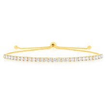 Load image into Gallery viewer, Luminesce Lab Grown Gold Plated Sterling Silver 1.90 Carat Diamond Bracelet