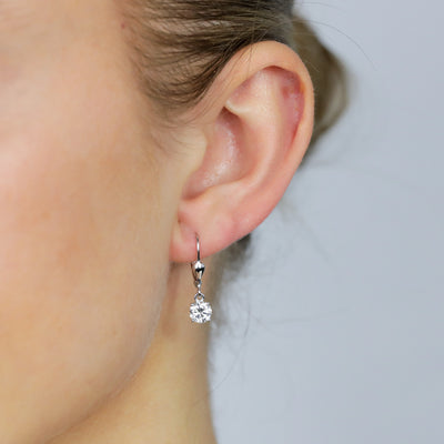 Luminesce Lab Grown Sterling Silver 1.20 Carat Diamond Earrings