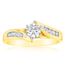 Load image into Gallery viewer, Luminesce Lab Grown 9ct Yellow Gold 1/2 Carat Diamond Ring