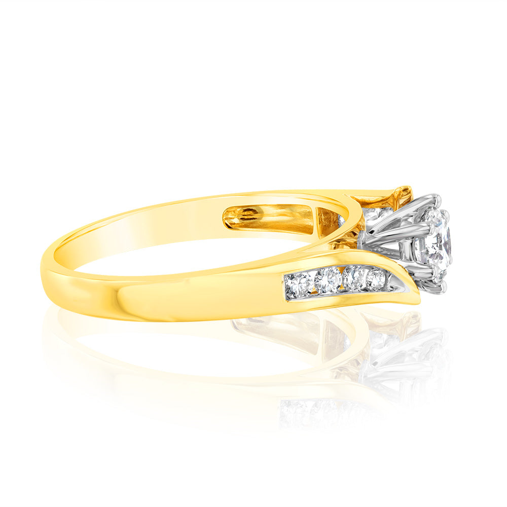 Luminesce Lab Grown 9ct Yellow Gold 1/2 Carat Diamond Ring