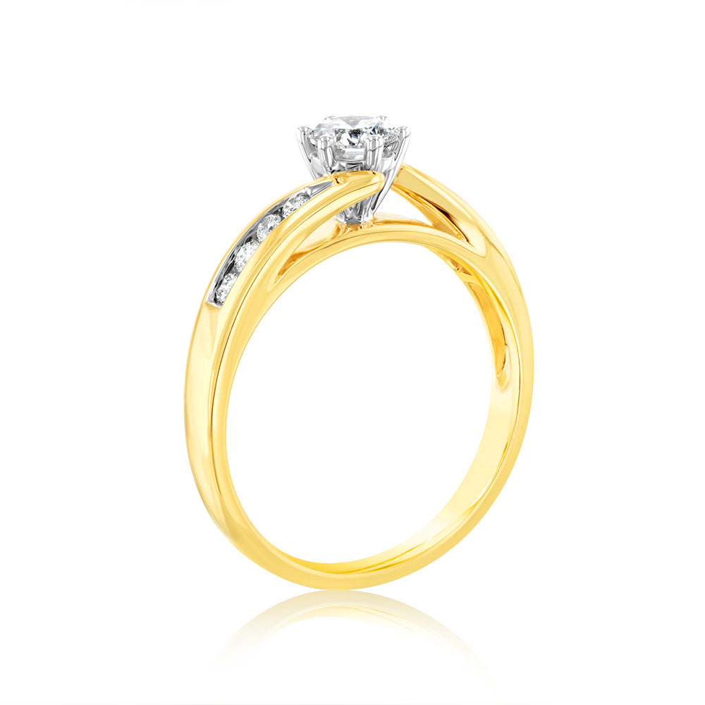 Luminesce Lab Grown 9ct Yellow Gold 1/2 Carat Diamond Ring