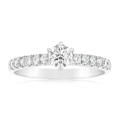 Luminesce Lab Grown 9ct White Gold 1/2 Carat Diamond Ring