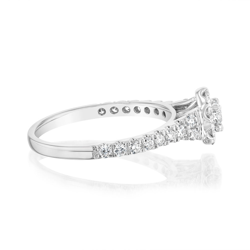 Luminesce Lab Grown 9ct White Gold 3/4 Carat Diamond Ring