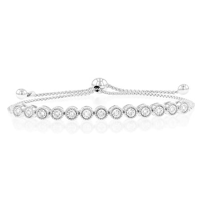 Luminesce Lab Grown 13 Diamonds Bracelet in Sterling Silver