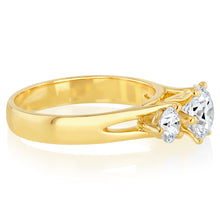 Load image into Gallery viewer, Luminesce Lab Grown 18ct Yellow Gold 1.8 Carat Diamond Trilogy Ring