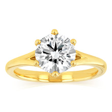 Load image into Gallery viewer, Luminesce Lab Grown 18ct Yellow Gold 2 Carat Diamond Ring