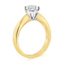 Load image into Gallery viewer, Luminesce Lab Grown 18ct Yellow Gold 1 Carat Diamond Ring