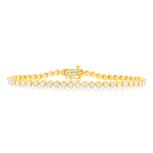 Load image into Gallery viewer, Luminesce Lab Grown 1 Carat Diamond Gold Plated Sterling Silver Bracelet