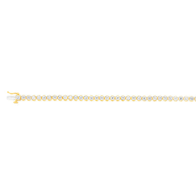 Luminesce Lab Grown 2 Carat Diamond Gold Plated Sterling Silver Bracelet