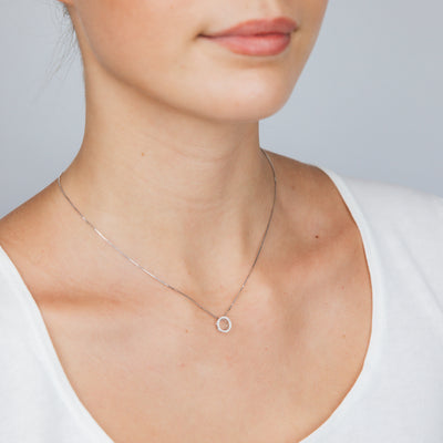 Luminesce Lab Grown 1/10 Carat Diamond Circle of Life Pendant in Sterling Silver