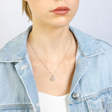 Load image into Gallery viewer, Luminesce Lab Grown 0.40 Carat Diamond Circle Pendant in Sterling Silver