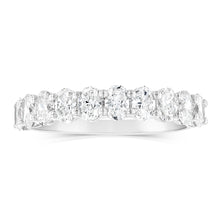 Load image into Gallery viewer, Luminesce Lab Grown 9ct White Gold Eternity Oval Cut Shaped Ring in 1 Carat Diamond