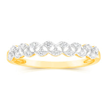 Load image into Gallery viewer, 9ct Yellow Gold 1/4 Carat Luminesce Lab Grown Diamond Dress Ring