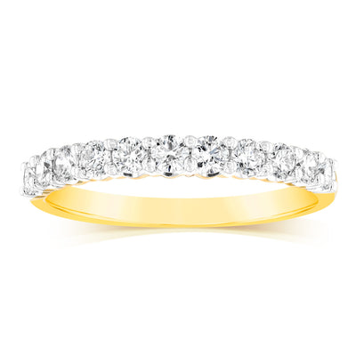 Luminesce Lab Grown 18ct Yellow Gold 1/2 Carat Diamond Eternity Ring