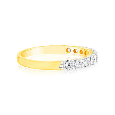 Luminesce Lab Grown 18ct Yellow Gold 1/2 Carat Diamond Eternity Ring